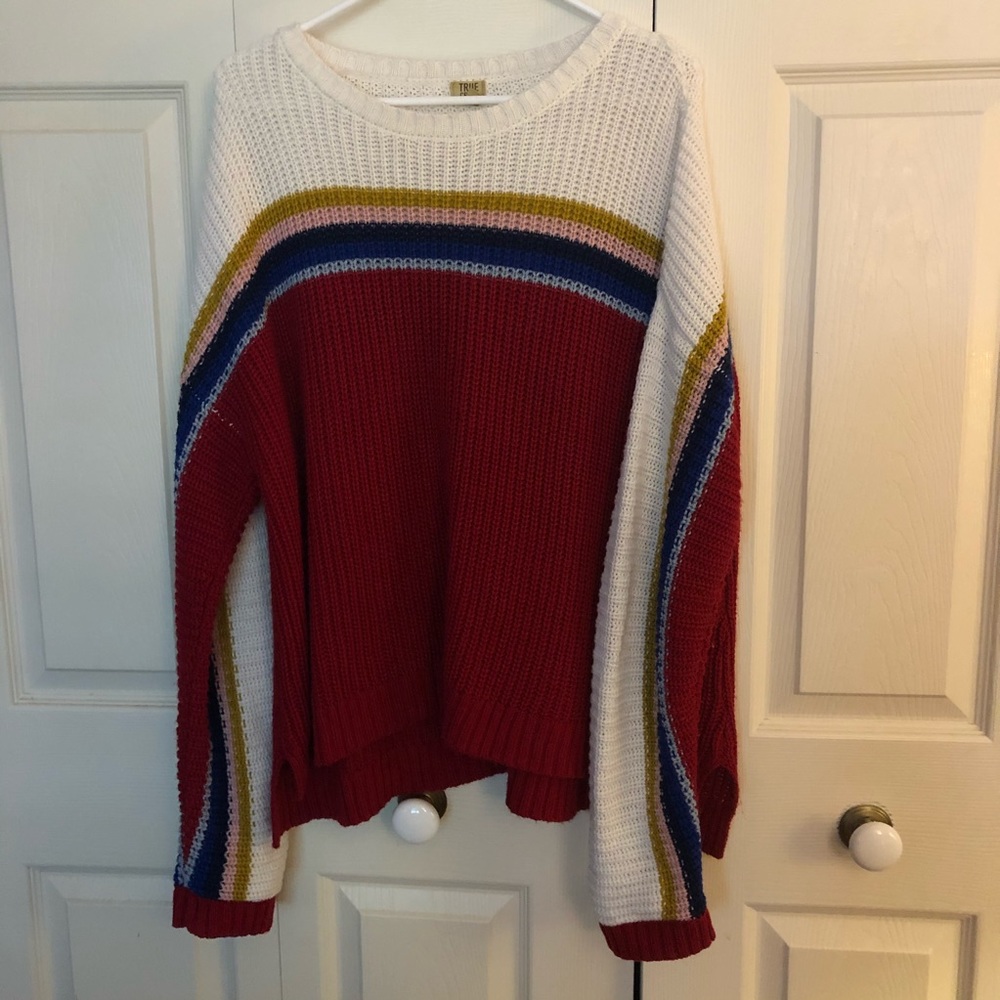 Multi color knit sweater
